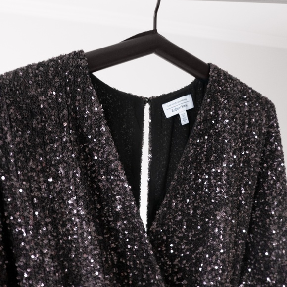 & Other Stories Sequin Wrap Mini Dress - Picture 7 of 11